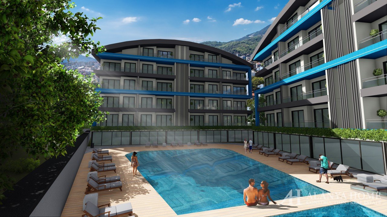 Exodus Residence Mahmutlar Alanya Antalya Türkiye satın alma satılık eşyalı tek yatak odalı daire ye